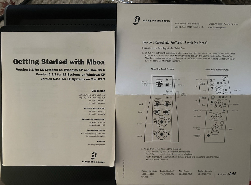 M Box Pro Tools for Mac Digidesign Focusrite