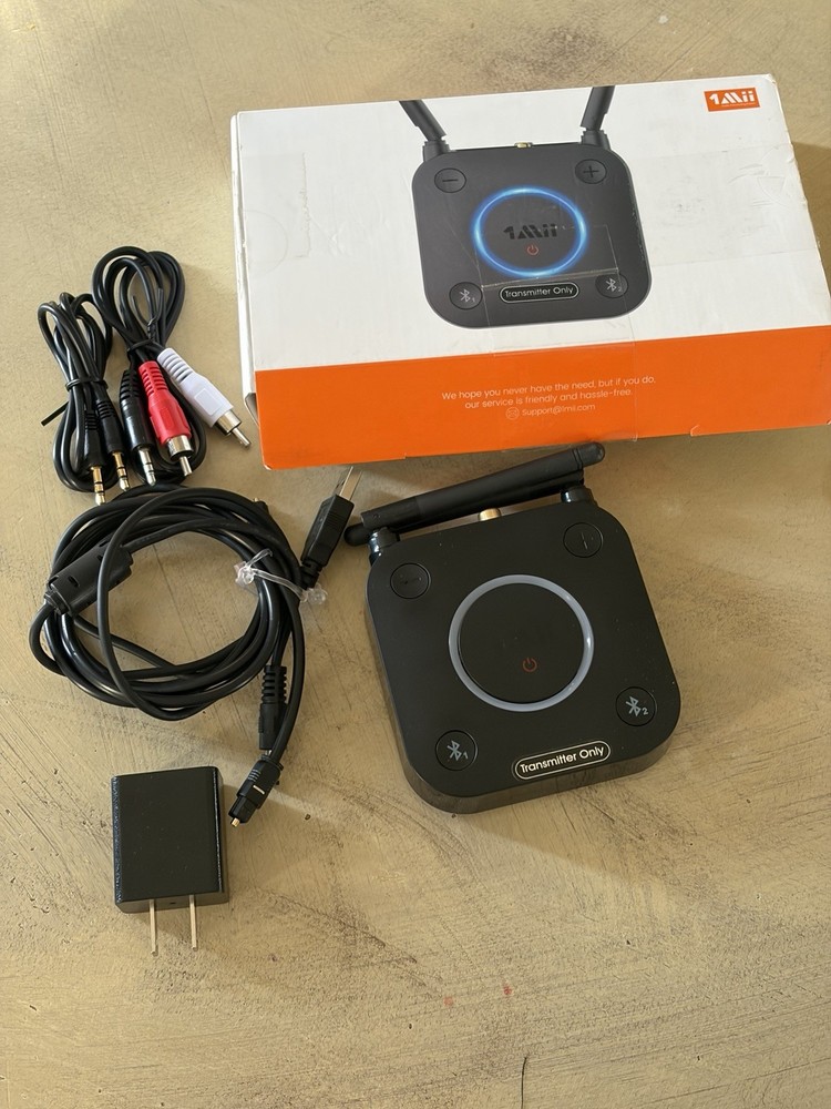 1Mii B06TX Bluetooth 5.0 Transmitter for TV PC to Wireless Headphone Speaker