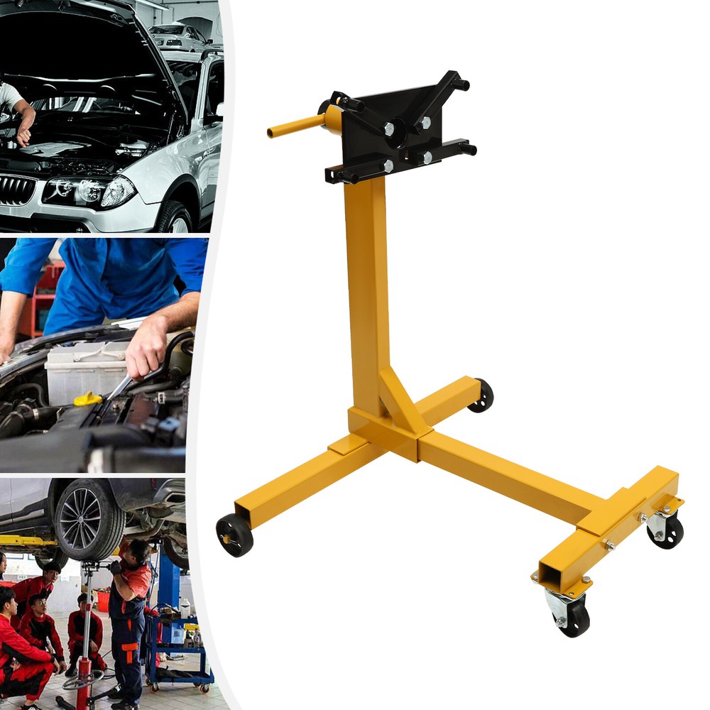 1000 LBS Folding Engine Stand Vehicle Engine Block Stand 360 Degree Head
