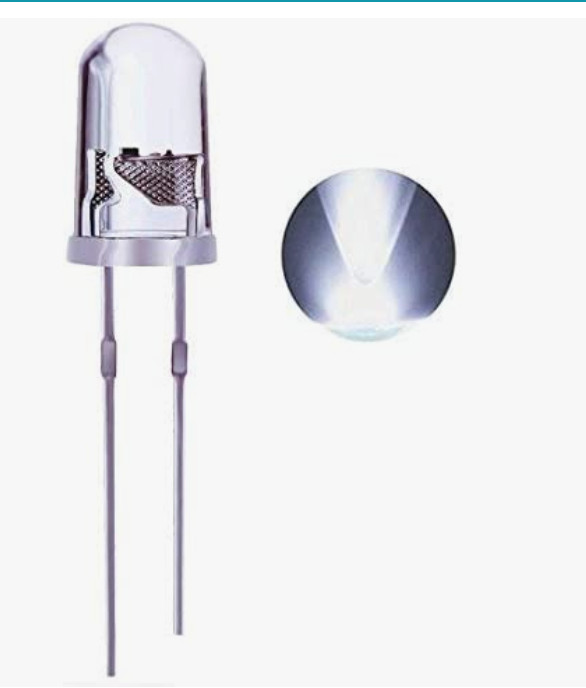 Waycreat 100PCS 5mm White LED Diode Lights Clear Emitting LEDs for High Intensit