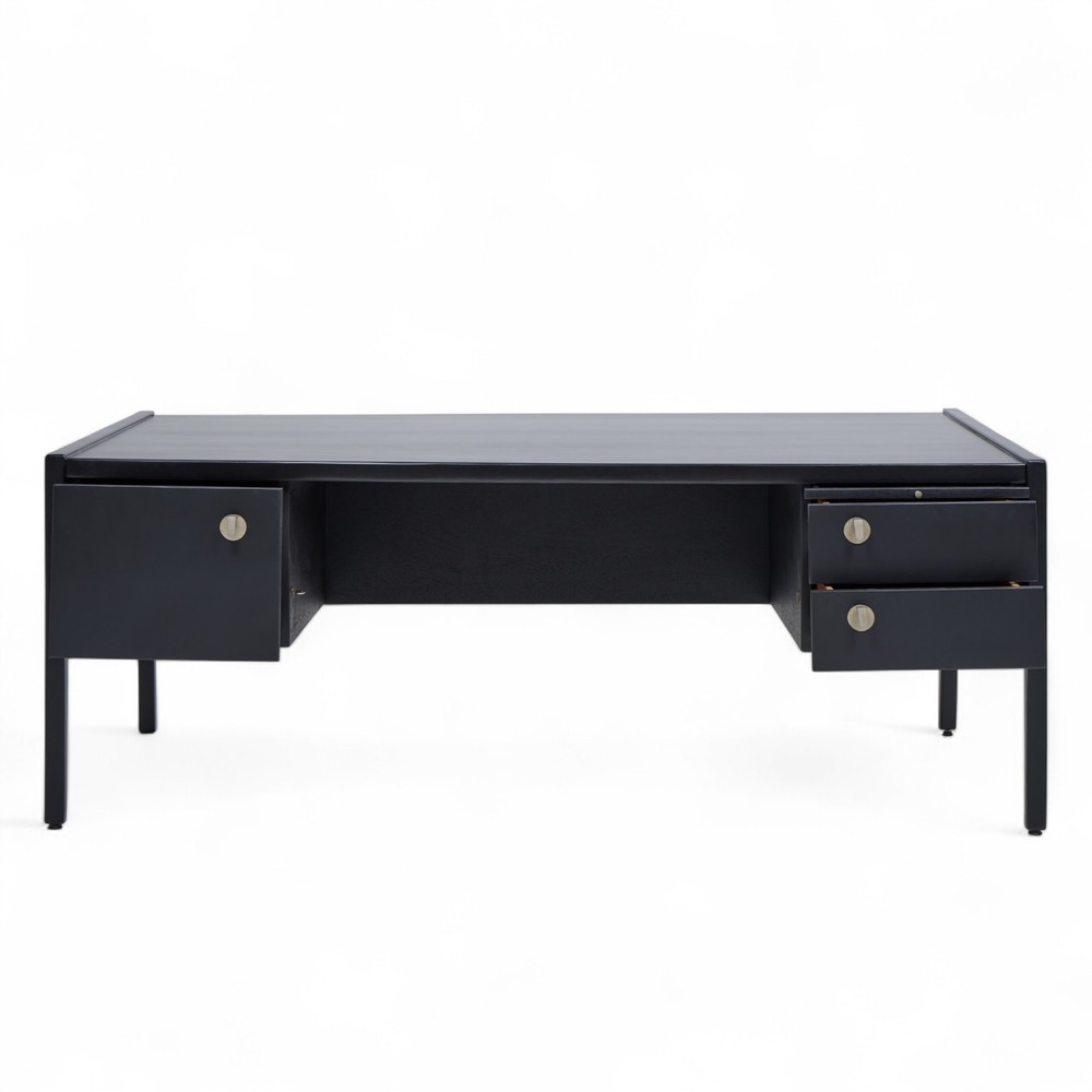 Jens Risom Mid Century Ebonized Walnut Desk