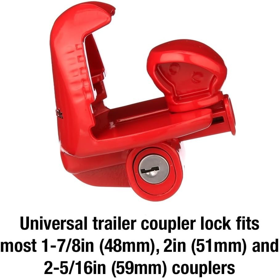 Master Lock Trailer Coupler Lock, Universal Size Fits 1-7/8", 2", and 2-5/16",