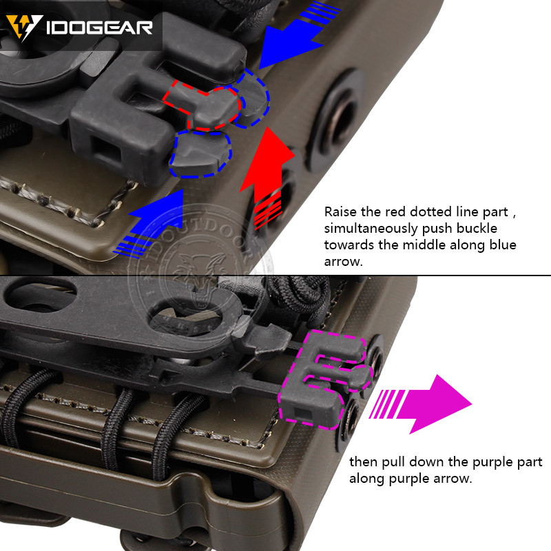 IDOGEAR Military 5.56 Magazine Pouch Mag Carrier Mag Pouch Holder MOLLE 9mm