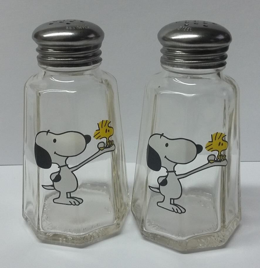 A Nice Set of Handout Snoopy Salt & Pepper Shakers 3¾" Tall
