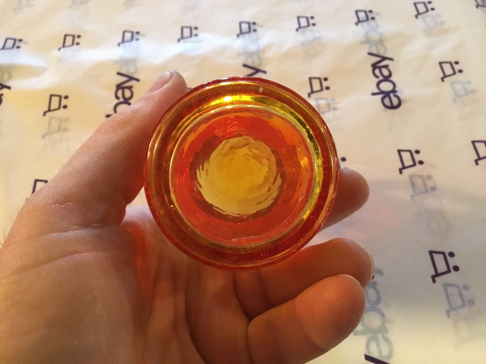 Small crinkle glass pitcher