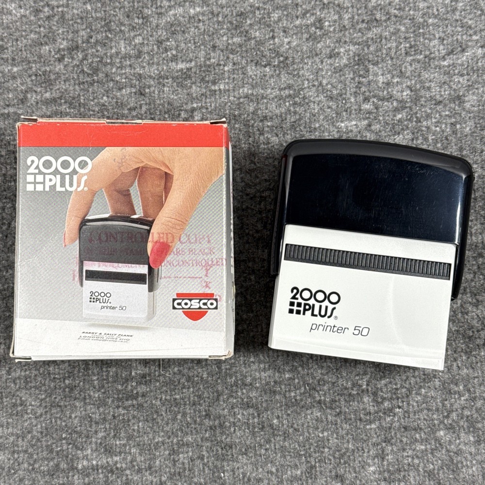 Cosco 2000 Plus Printer 50 Controlled Copy Rubber Stamp Red Ink