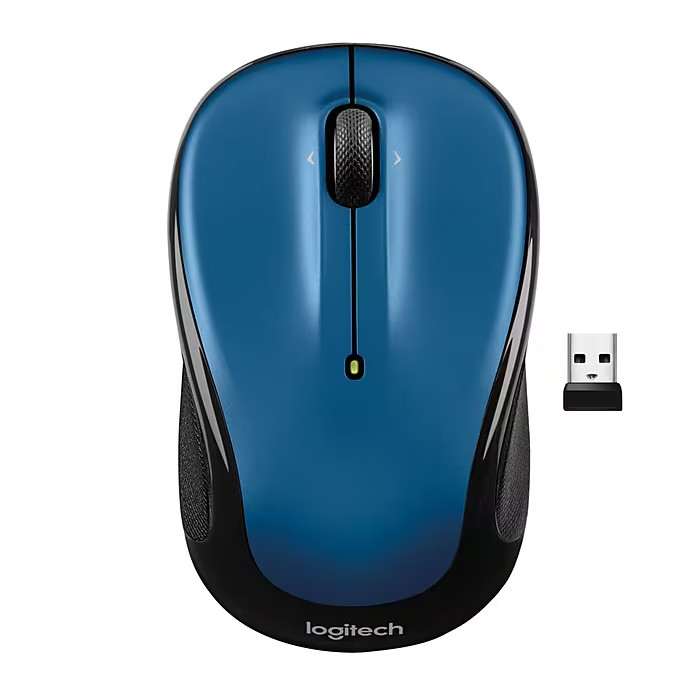 Logitech M325 Wireless Optical Mouse + 2.4 GHz USB Receiver PC & MAC - Blue