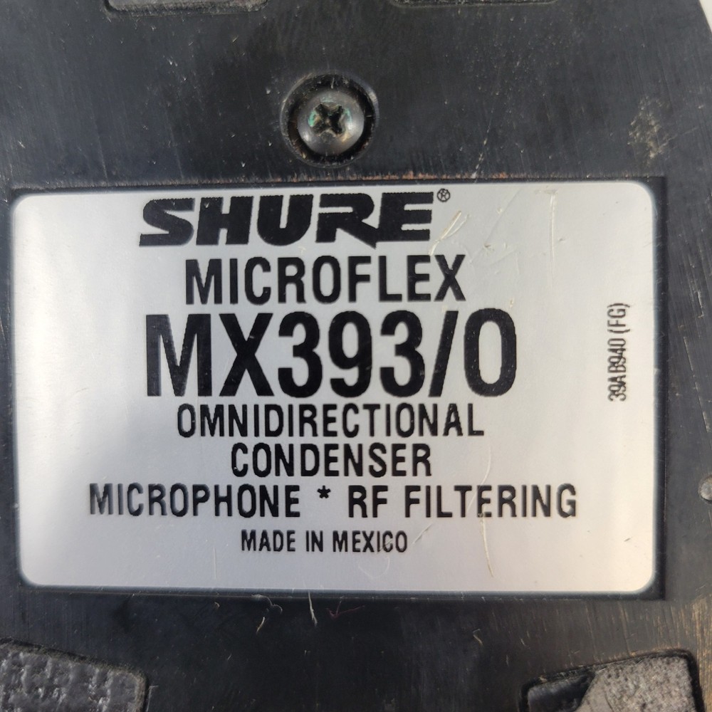Shure Microflex MX393/0 Omnidirectional Condenser Microphone with RF Filtering