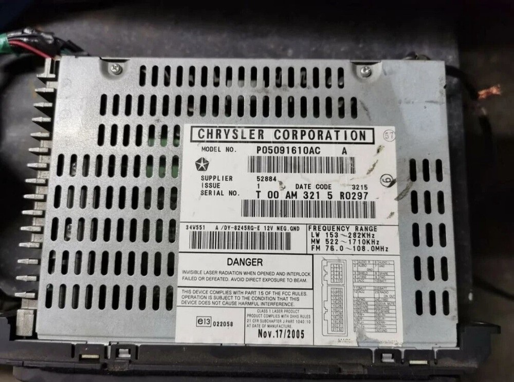 ✅ Chrysler Radio Code Unlock | T00AM T00 T00QN | Serial Based | Fast