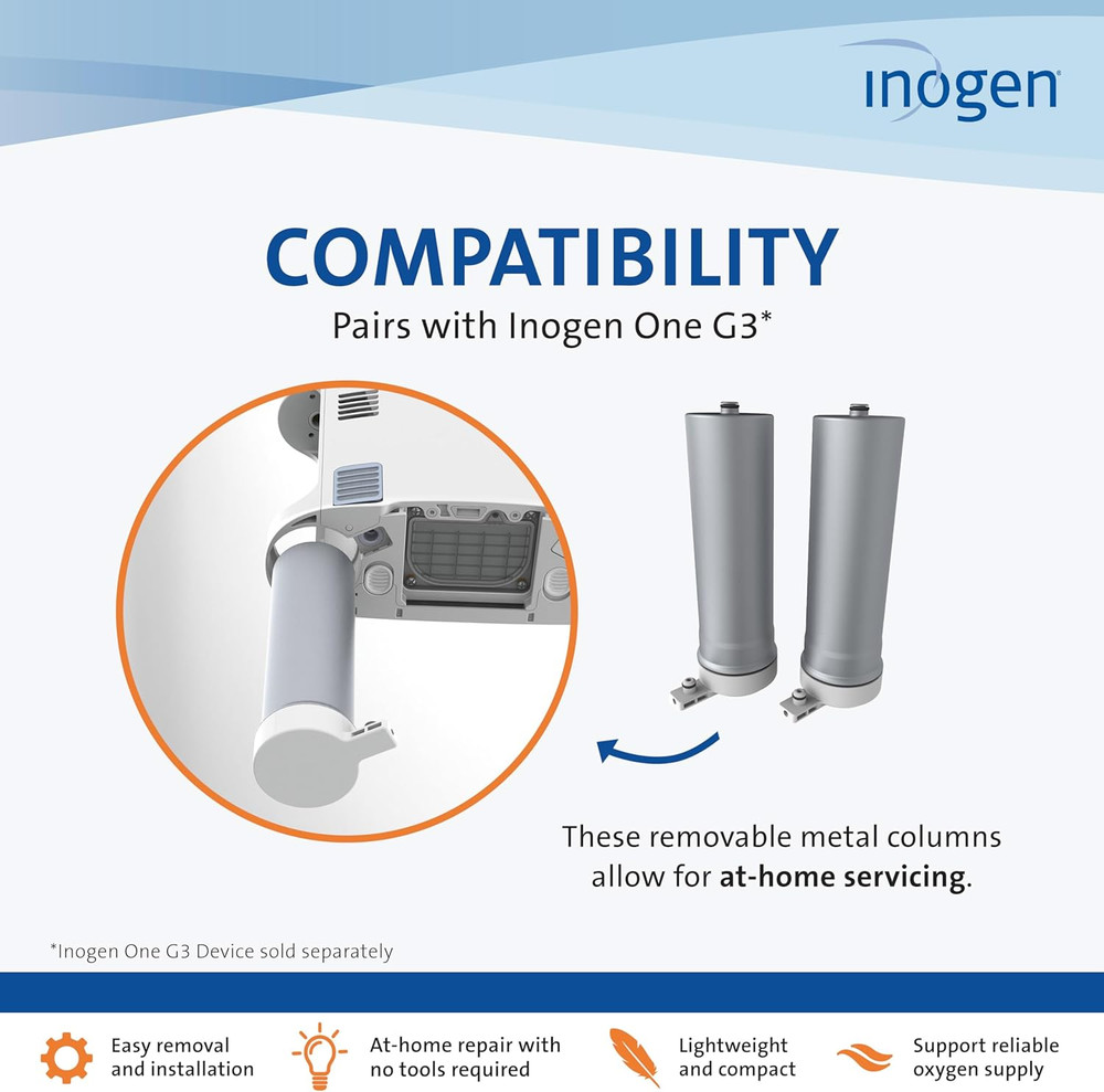 One G3 Replacement Column Pair - Oxygen Accessories - Two Removable Metal Column
