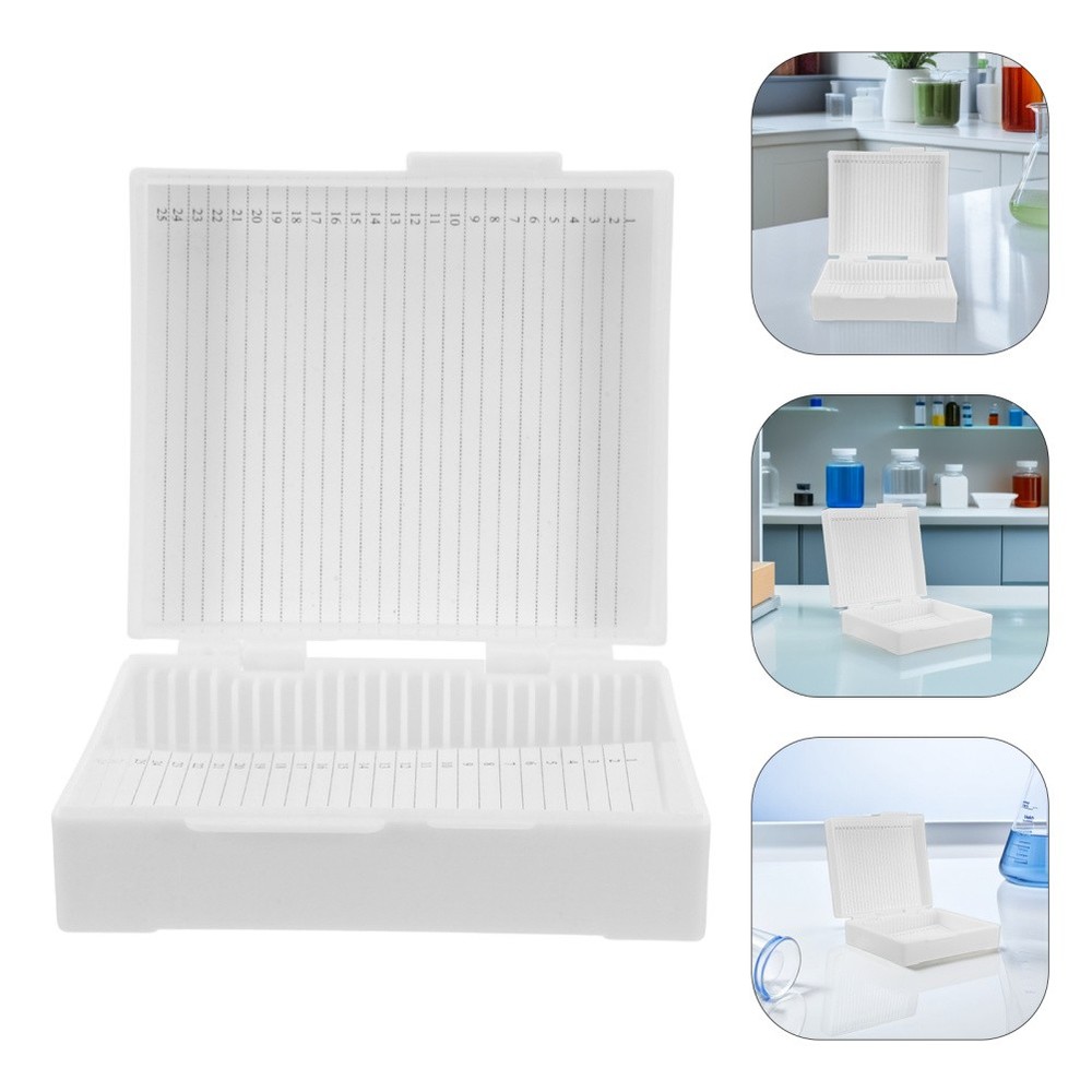 Microscope Slide Storing Tool Specimens Storage Case Tray Glass Holder