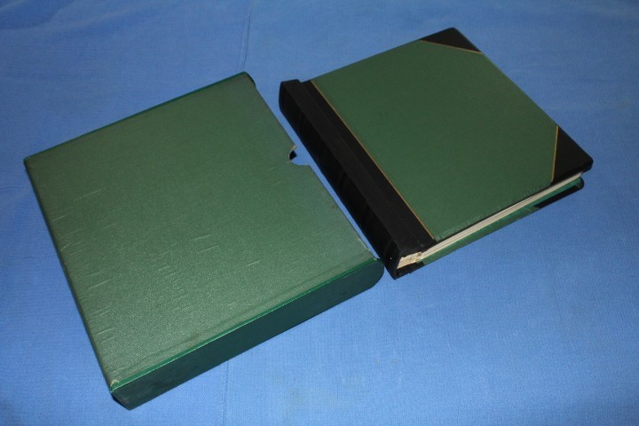 Elbe Green w unused / used quad pages binder w dustcase BlueLakeStamps USEFUL!