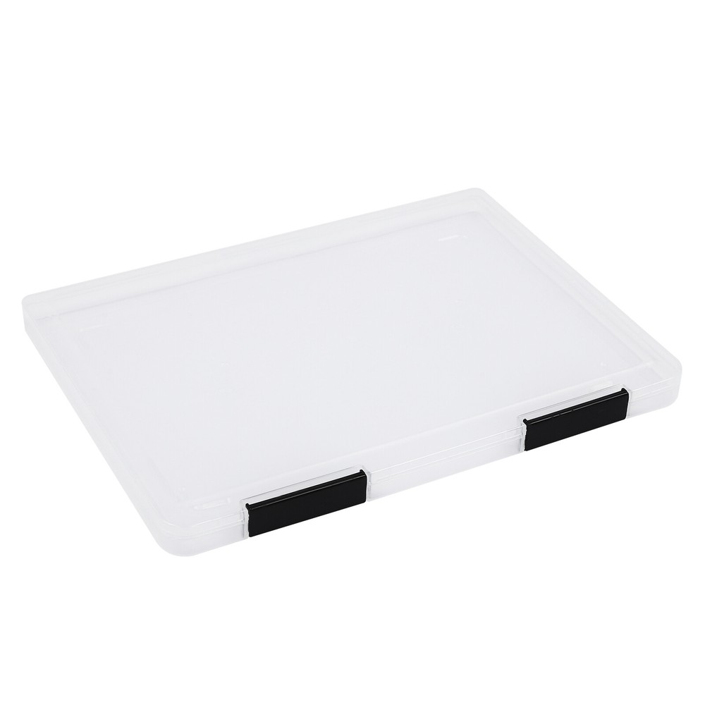 12Pcs Clear File Boxes Magazines Photos Holders Plastic Document Storage Cases