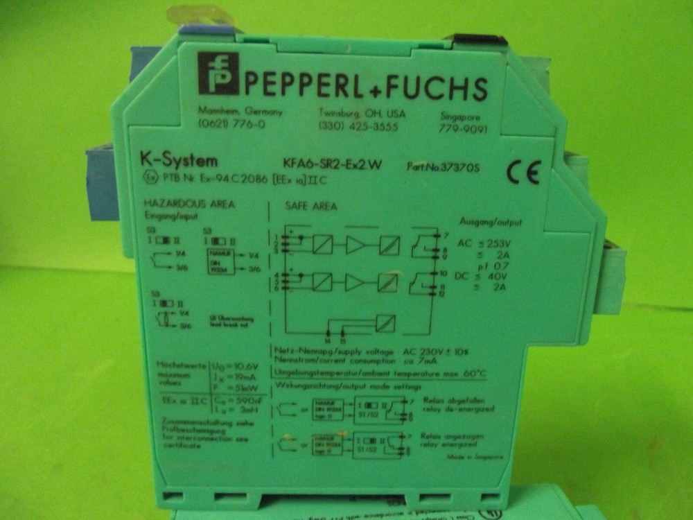 SET (3 pcs.)PEPPERL+FUCHS K-System KFA6-SR2-Ex2.W