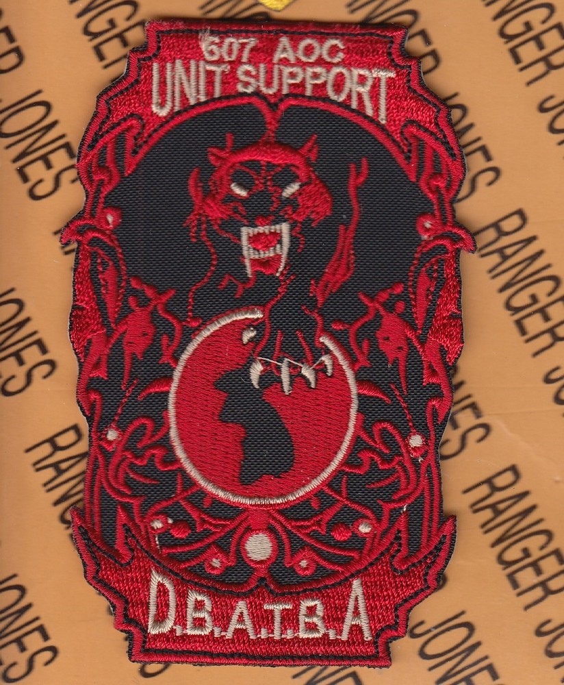USAF Air Force 607th AOC Air Operations Center Unit Support DBATBA 4.5" patch