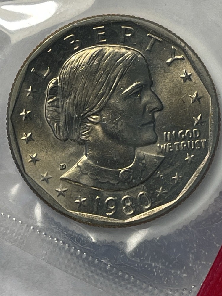 1980 D Uncirculated Susan B. Anthony Dollar From Mint Set