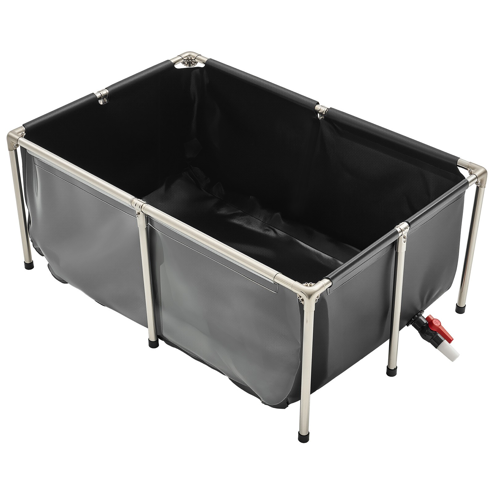 VEVOR Canvas Fish Pond Above Ground Koi Tank 126.8 Gal with Clear Viewing Panel