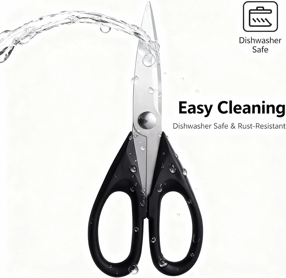 Multipurpose Kitchen Shears, 8.7" Professional Heavy-Duty Scissors, Dishwasher