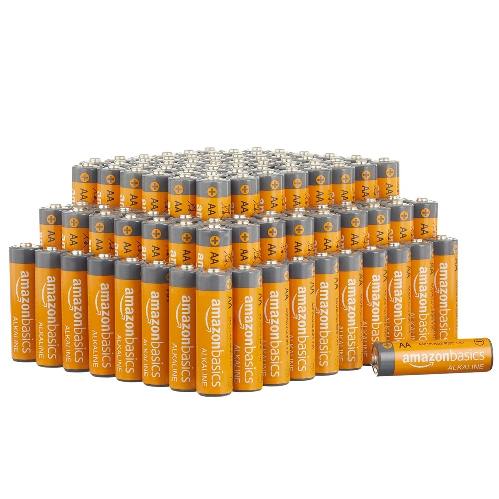 Amazon Basics 100-Pack AA Alkaline High-Performance Batteries, 1.5 Volt, 10-Y...