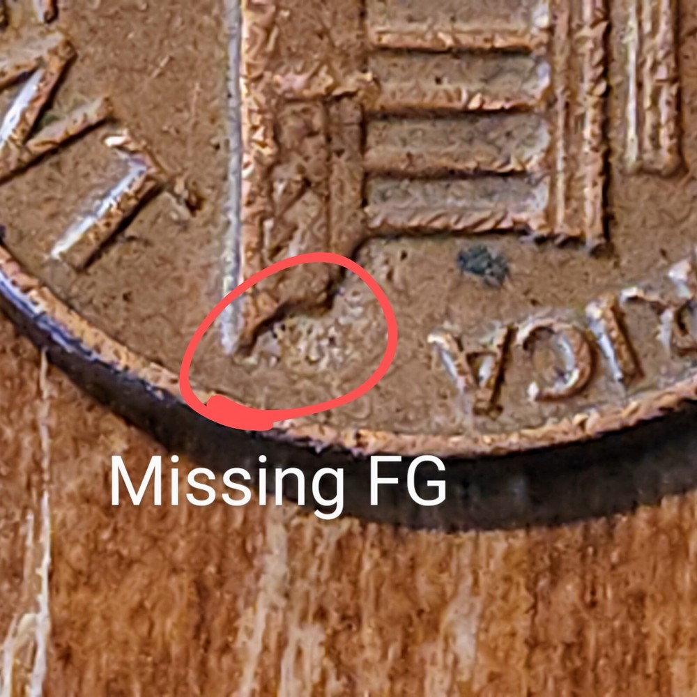 1969 D Lincoln Penny Error, Floating Roof, Missing FG Circulated
