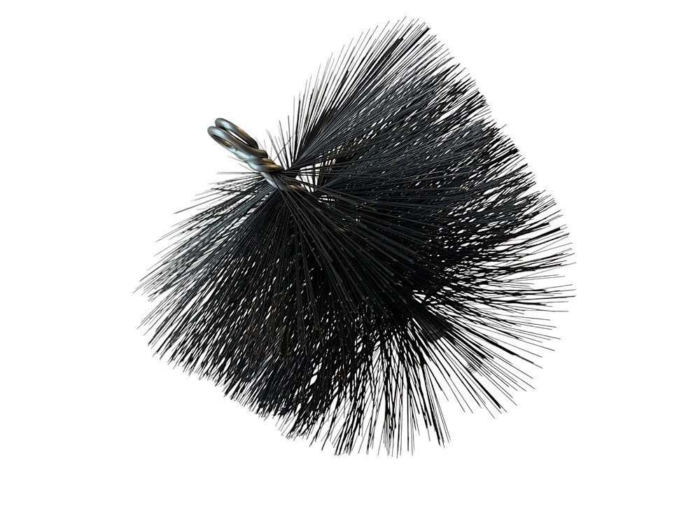 Stove and Fireplace 6" Metal Bristle Brush, Flue Pipe Chimney Vent Cleaning