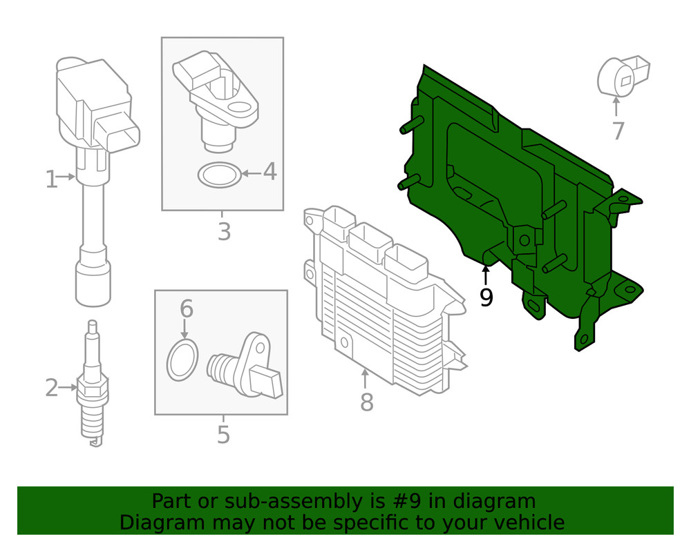 Genuine Nissan Engine Control Module (ECM) Bracket 23714-3DA0A