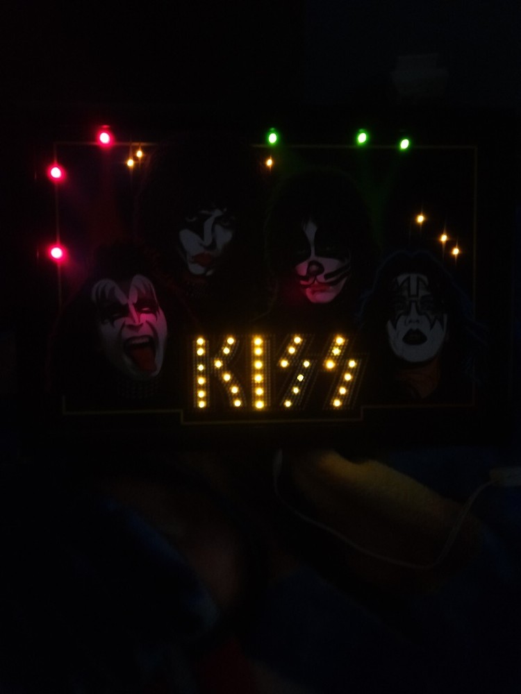 Kiss Catalog Led Lighted Artwork 2004 AUCION Signature Network Collectible