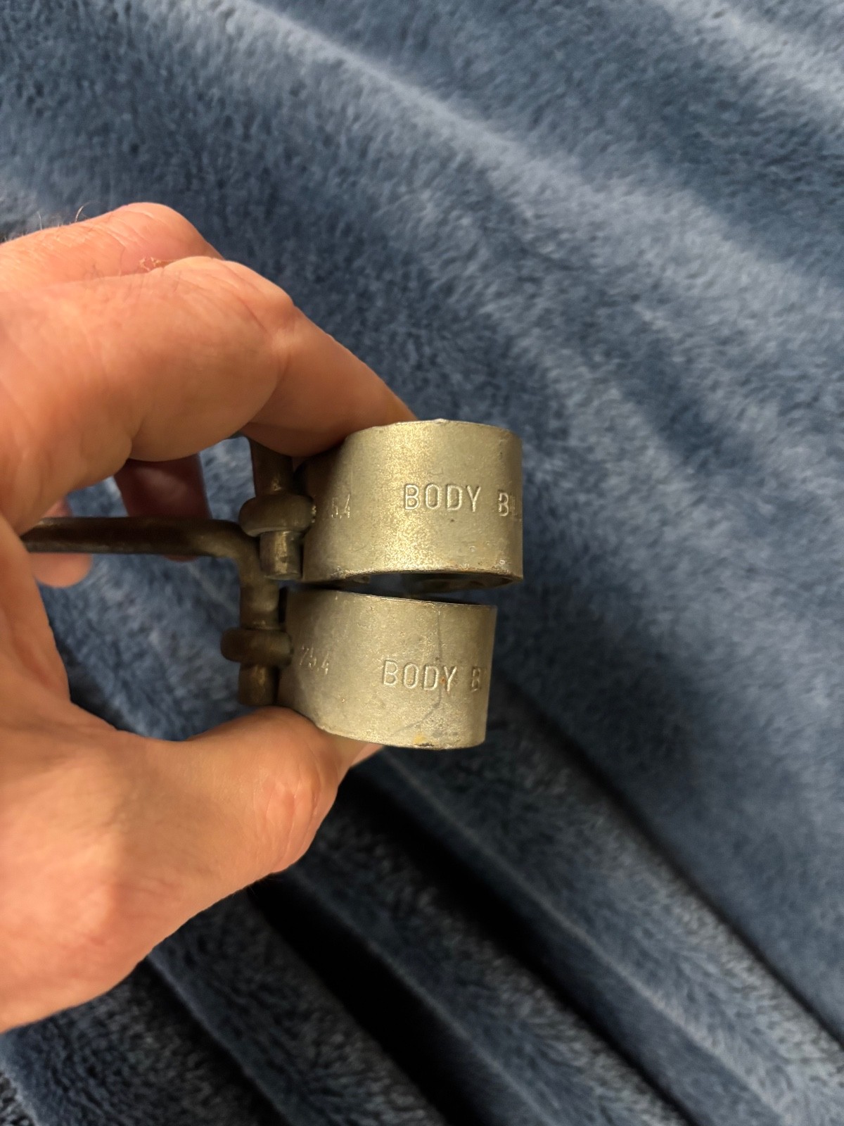 Vintage Body-Bild (England) 2 Dumbbell Barbell Collars 1” weight plates weights