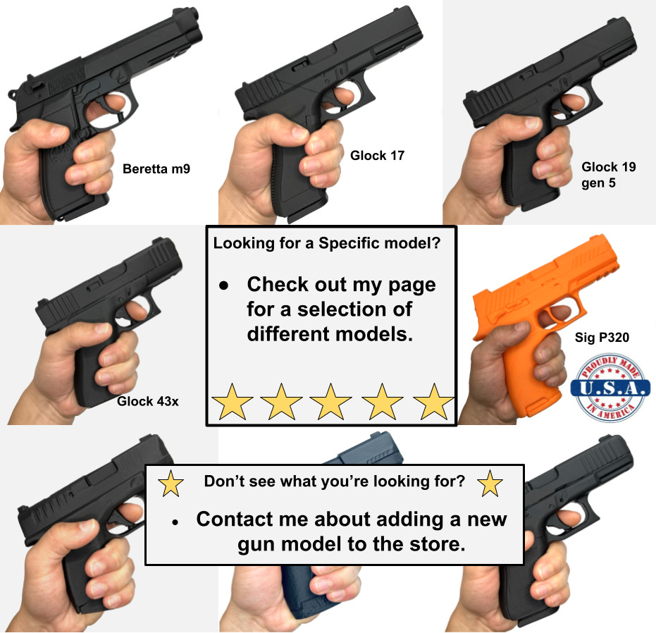 Springfield Hellcat Compatible Orange Training Gun 1:1 Size Prop Realistic SAFE