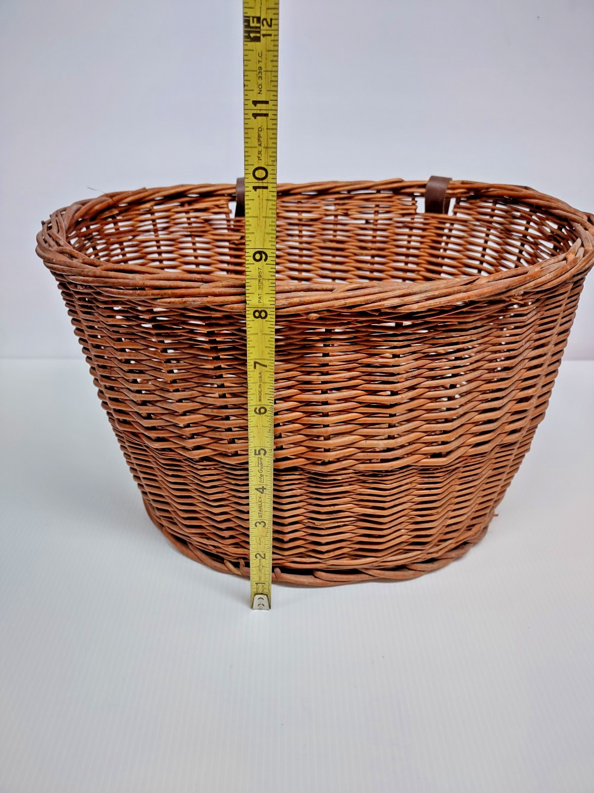 VTG Handmade Wicker Storage Container Front Handlebar Bicycle basket