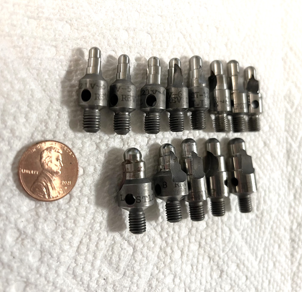 (13) Briles Countersinks 1/4-28 Threaded Aircraft Tools Lot