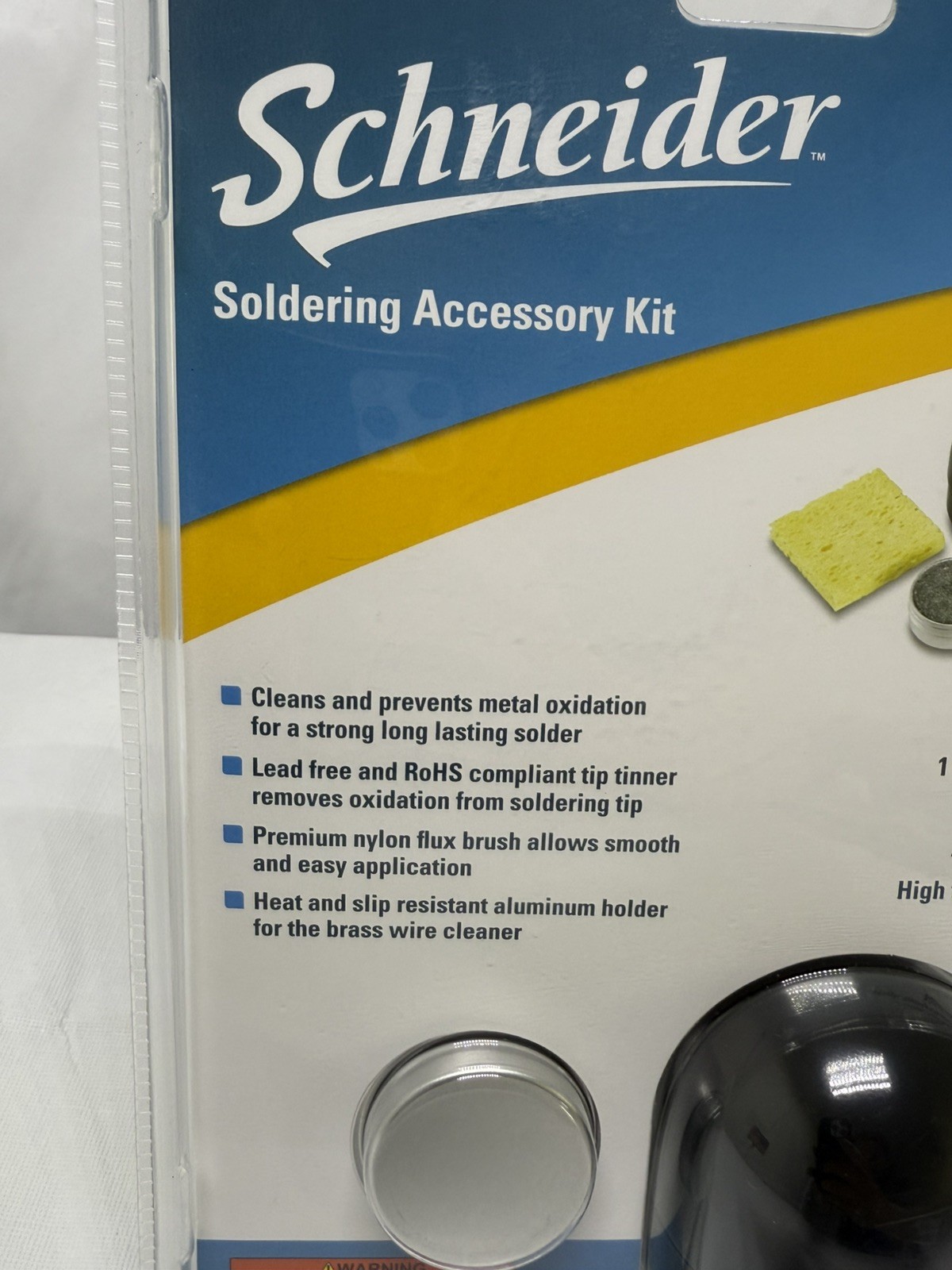 Schneider Soldering Accessory Kit: Paste/Tinner/Brush/Cleaner/Sponge/+ ~ #58008