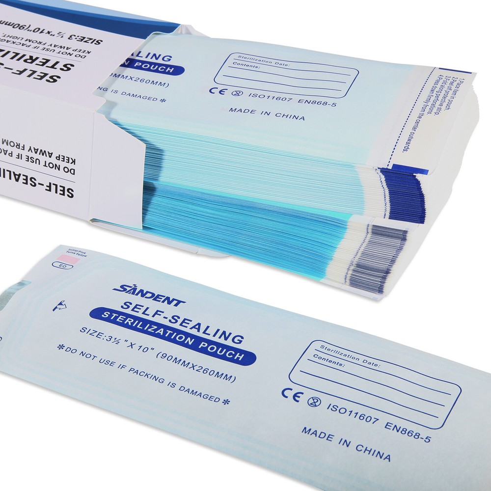 3 1/2" x 10" Self-Sealing Sterilization Pouch 200/Box