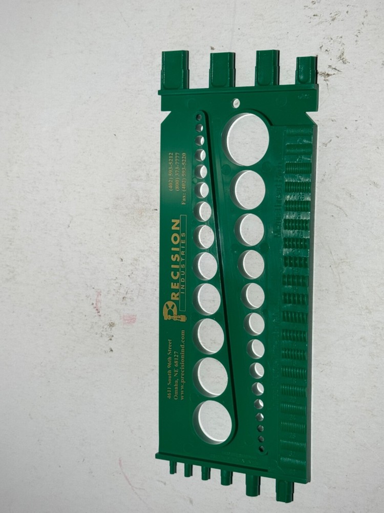 Precision Industries Thread Size Template