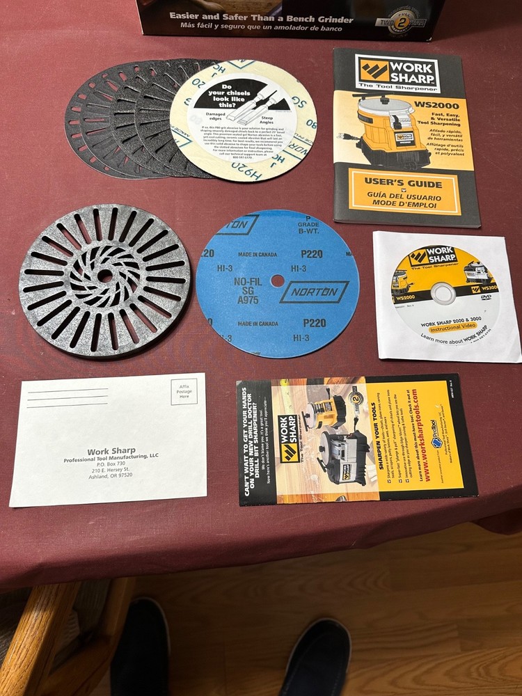 Work Sharp The Tool Sharpener WS2000, With Large 30 Page Step By Step Tool Guide