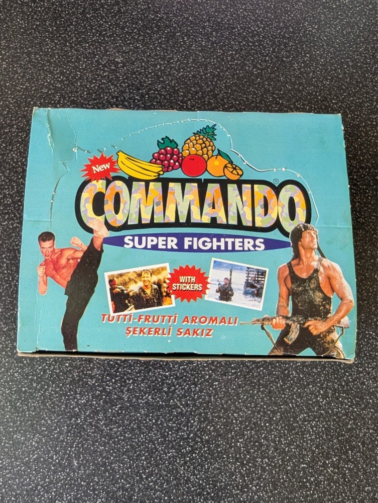Empty box  COMMANDO MERTSAN Turkey Sticker  Bubble gum inserts Rare