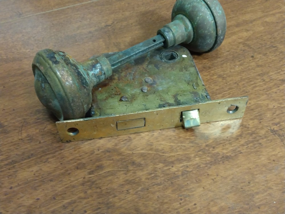 Antique Yale & Towne Mortise Interior Locks w/ Knobs NO KEYS