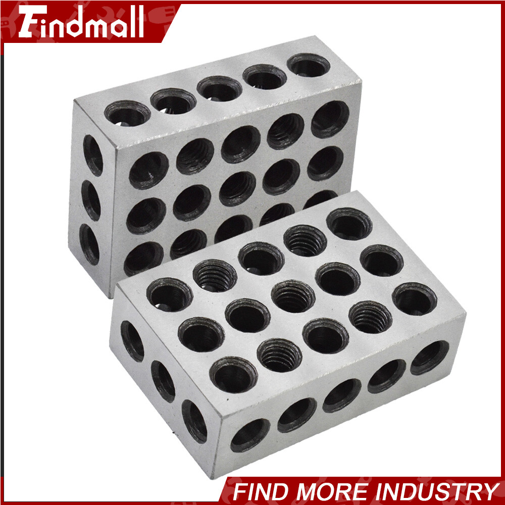 1 Matched Pair Ultra Precision 1-2-3 Blocks 23 Holes .0001" Machinist 123 Jig