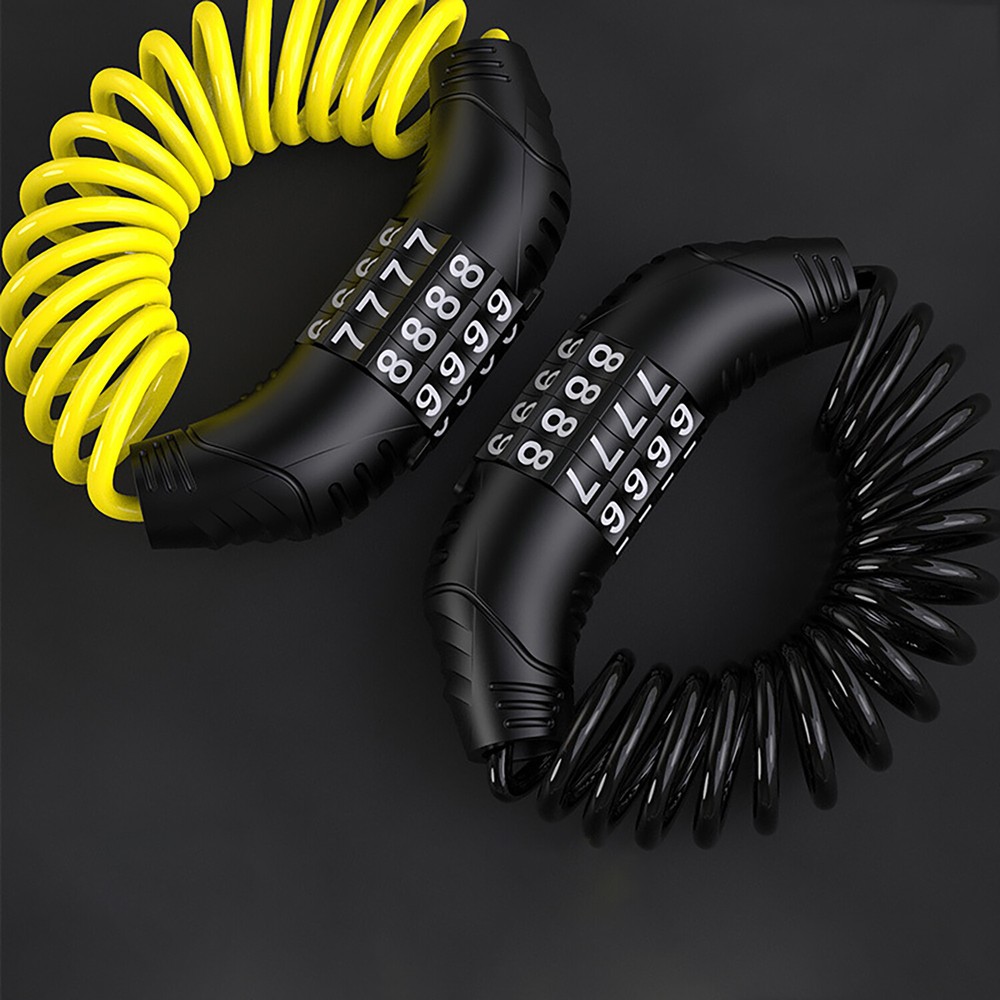 Four-digit Coded Cable Lock Combination Lock Portable Motorcycle Bicycle 1m Lock