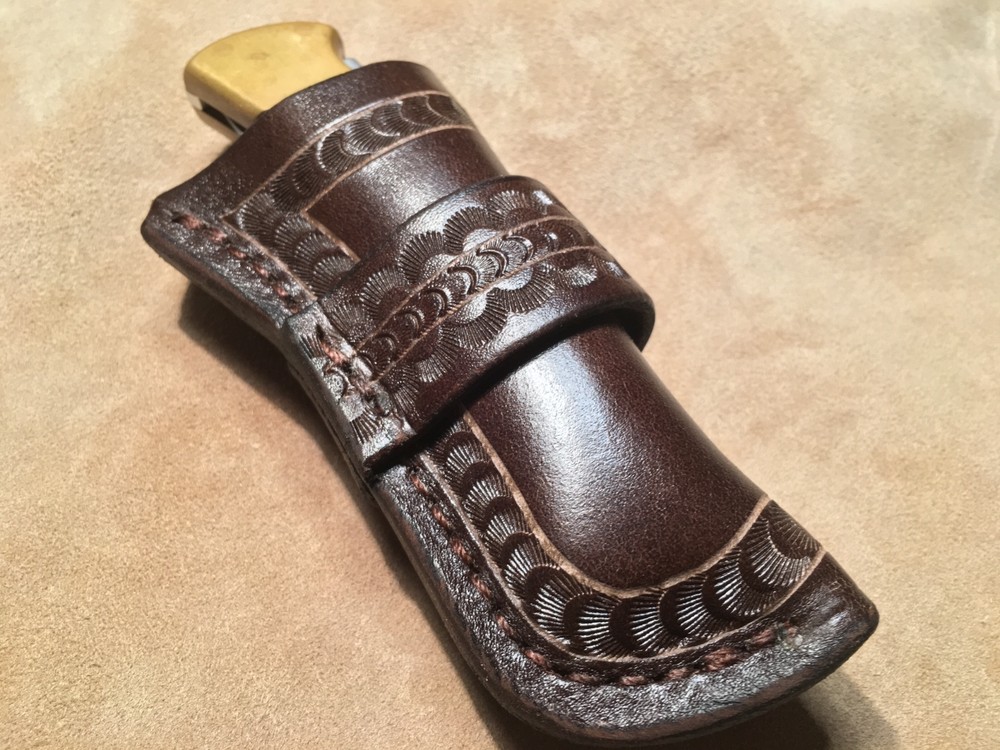 Custom Leather Sheath w/strap for Buck 110