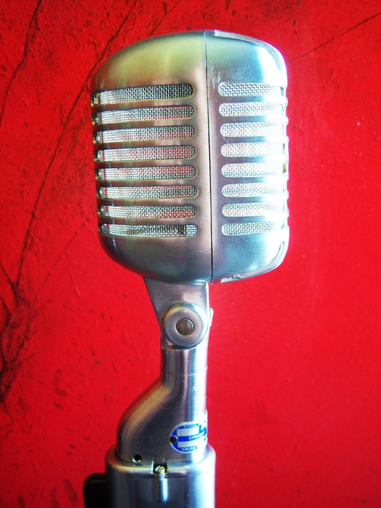 Vintage 1952 Shure 55S dynamic cardioid microphone custom LED lamp light Elvis