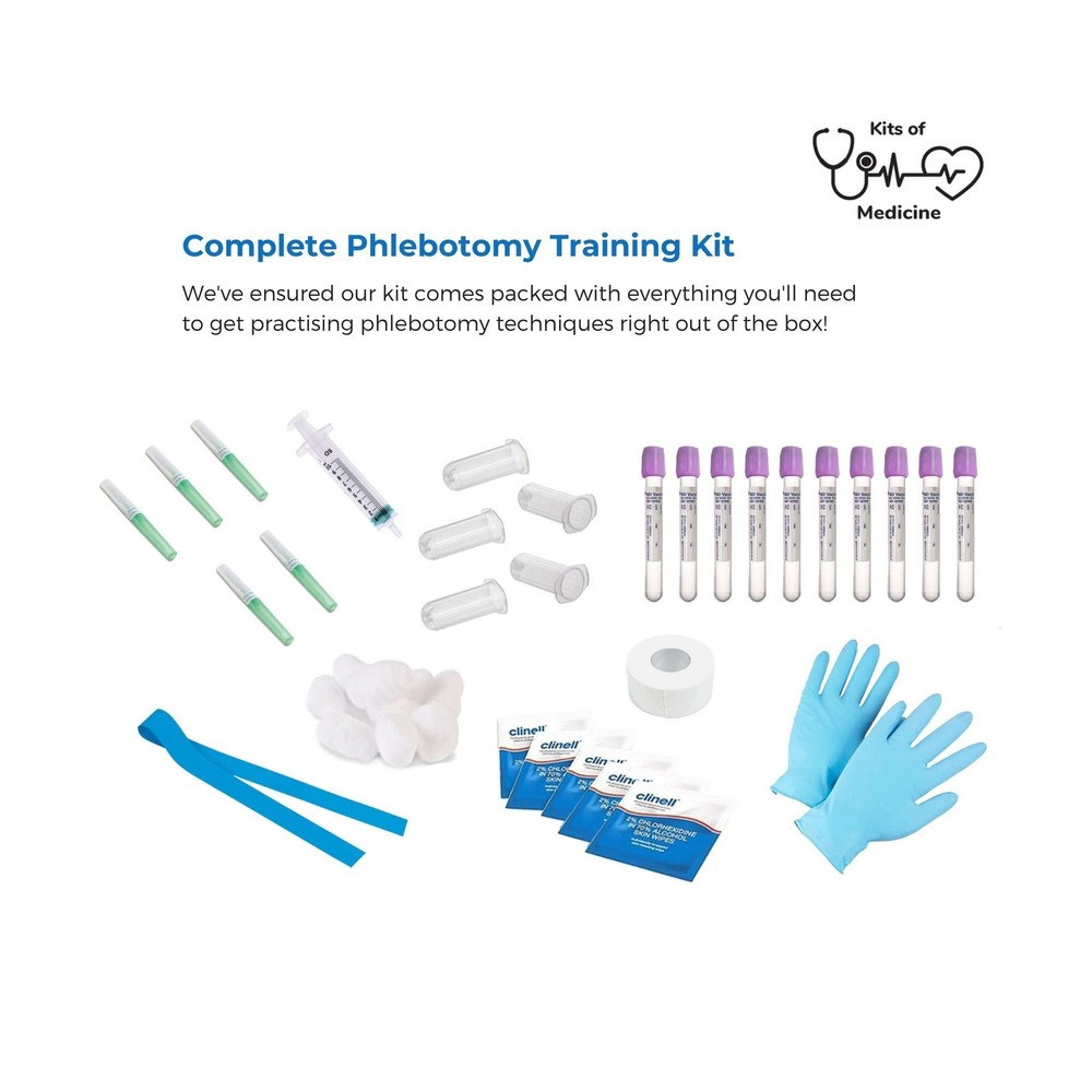 Phlebotomy Training Kit | IV, Venepuncture, Phlebotomy Arm Practice Kit | Phl...