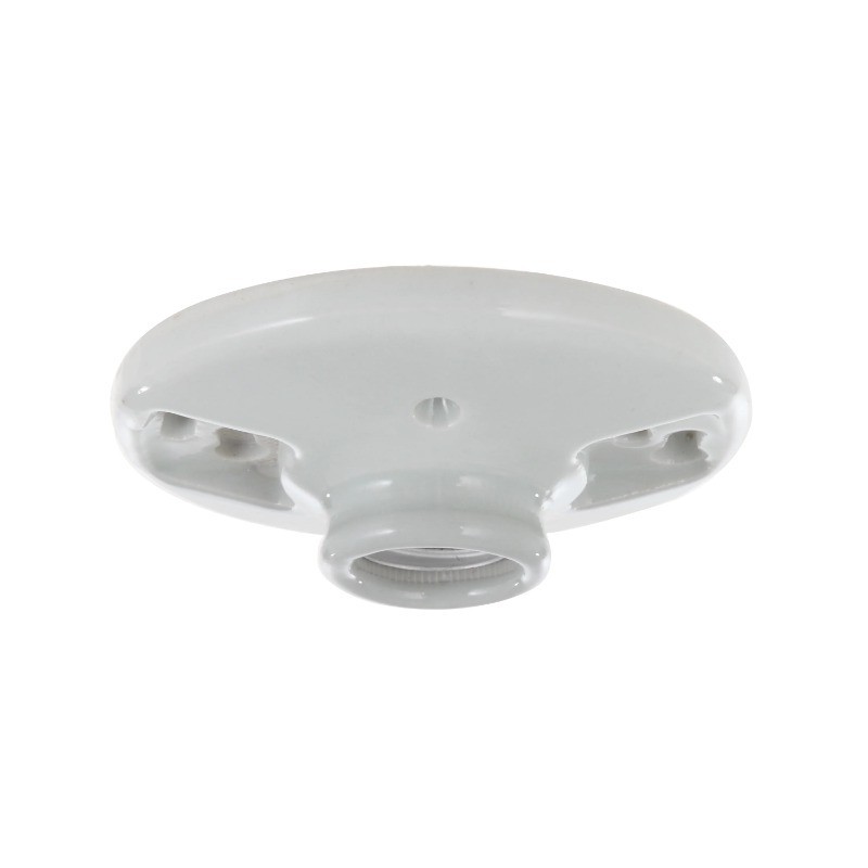 Hyper Tough White Base Porcelain Light Bulb Socket TD35078G, 1-PC