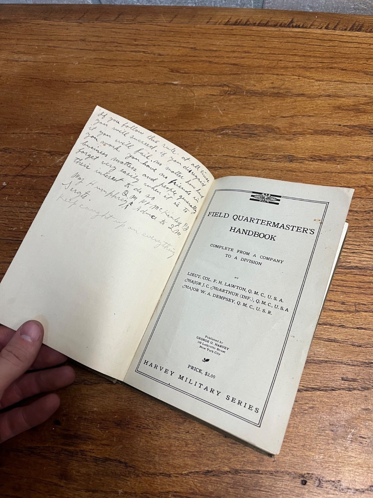 Vintage WWI Field Quartmasters Handbook 1917 Havery Military Series US Army Book