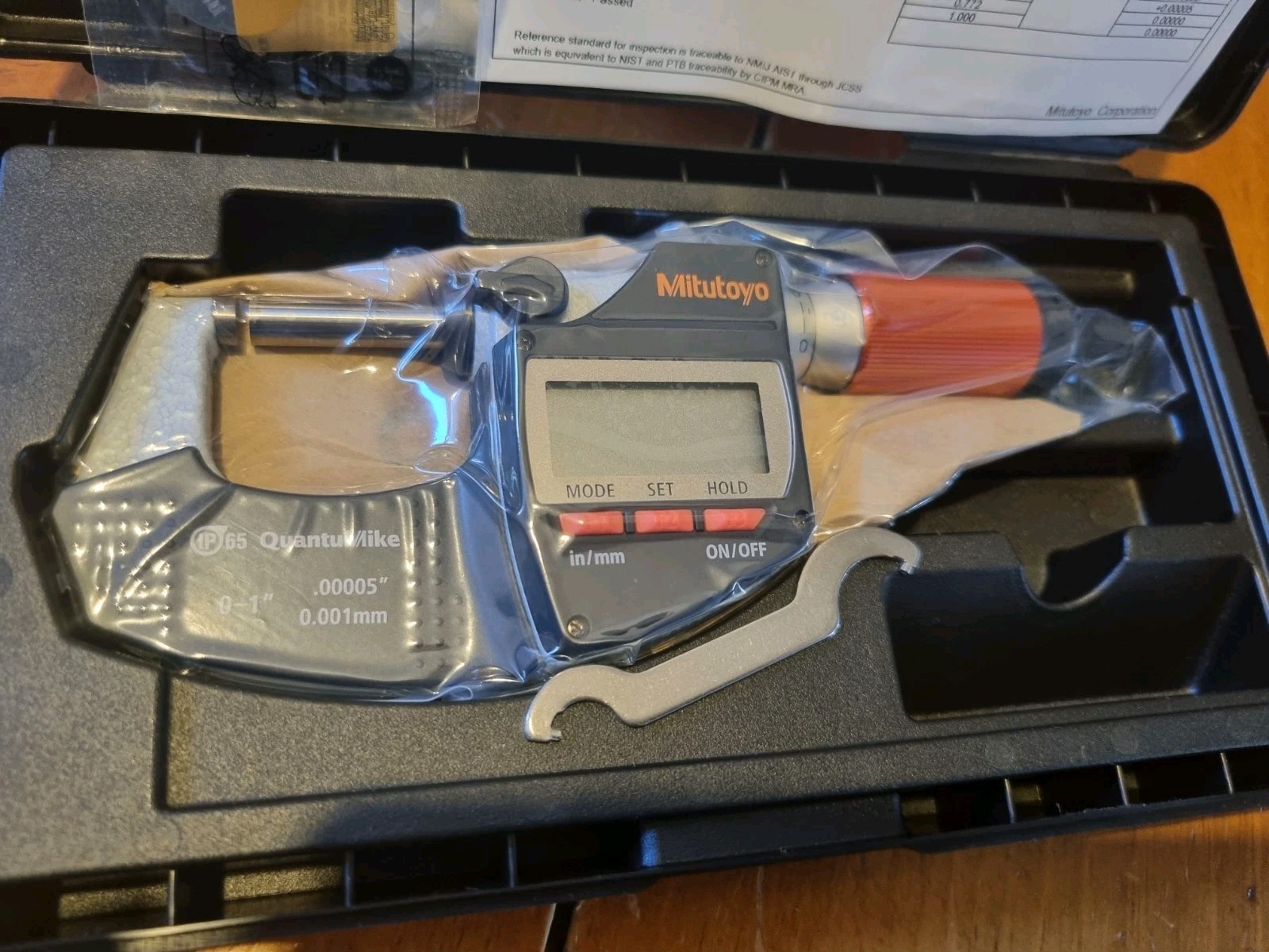 Mitutoyo 293-180-40 Digimatic Micrometer QuantuMike, 0-1”/0-25mm. ORIGINAL