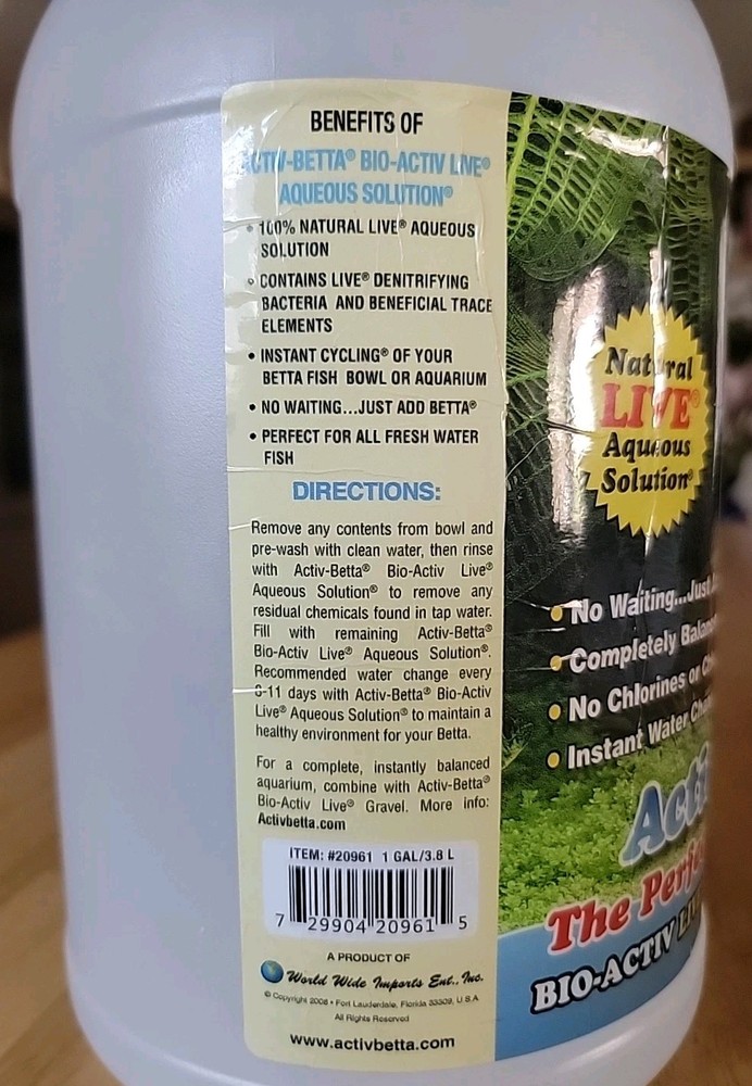 Activ Betta - Bio-Activ Live Aqueous Solution Perfect Betta Water