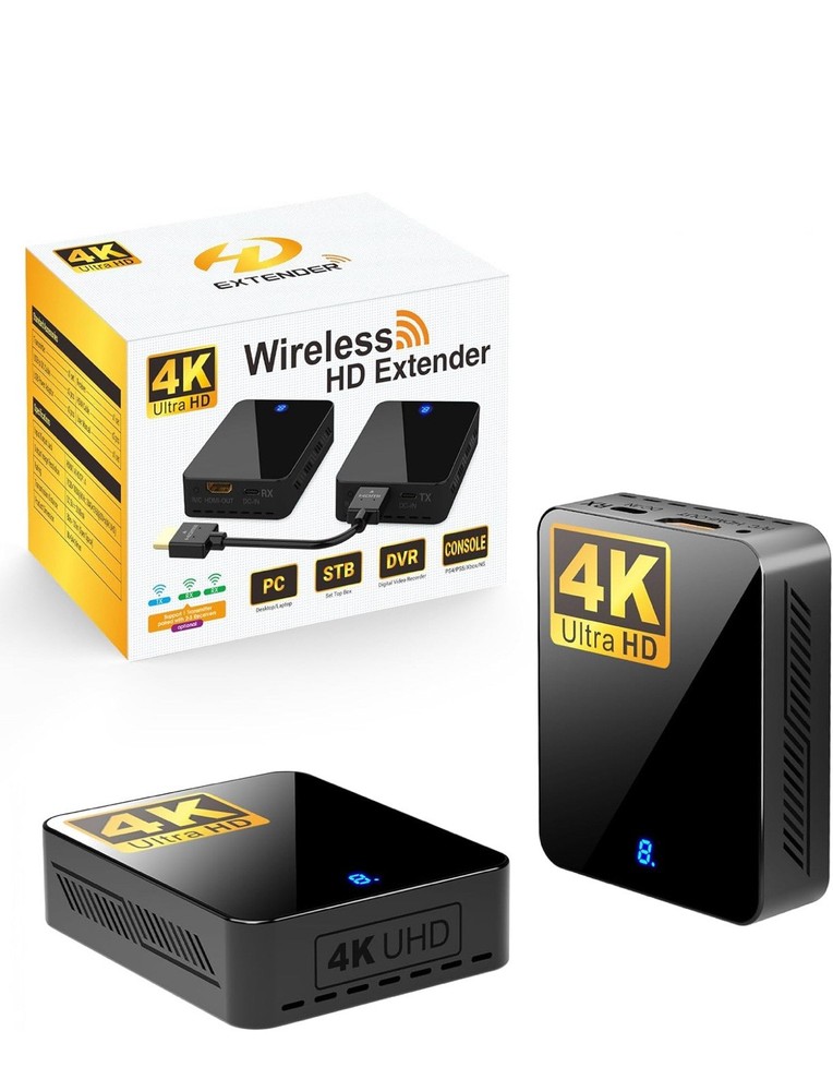 Wireless HDMI Extender 4K BIN-910, 400ft Range, 1 Transmitter to 3 Receivers