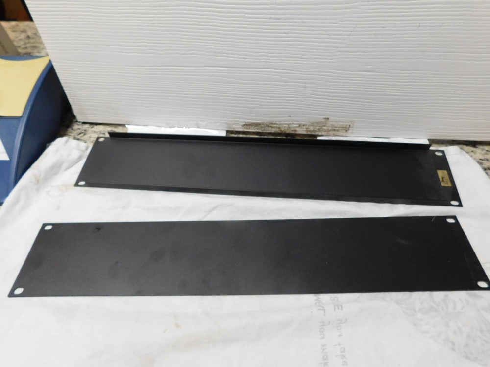 2 Pack Lot, Two Space 2U 19" Blank Network Rack Mount Server Panel Filler Spacer