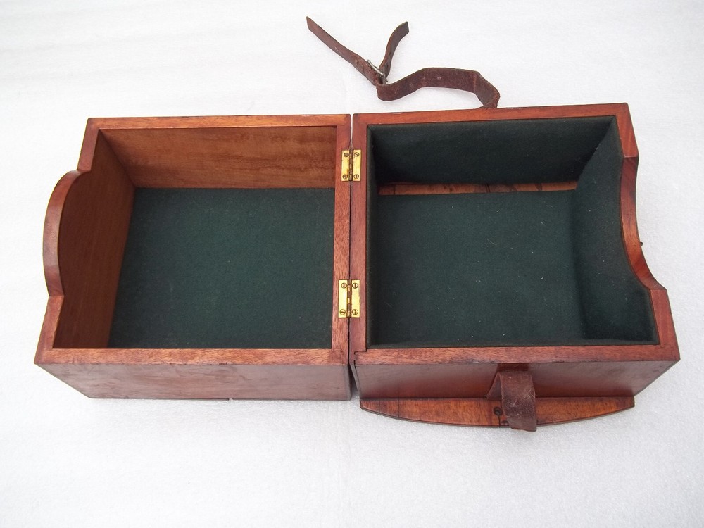 Antique Marine Chronometer Guard Case - Split Lid