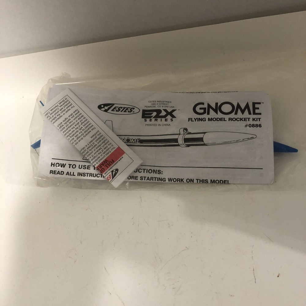 ESTES GNOME Flying Model Rocket Kit 0886 Single Bulk Pack Kit New Sealed